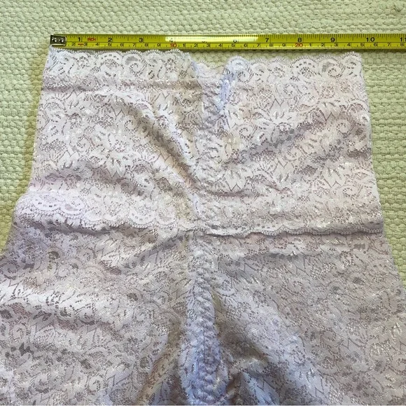 NWOT Pink Hi-Waist Shapewear Tummy Control Lace Brief Underwear Size S - Picture 7 of 8